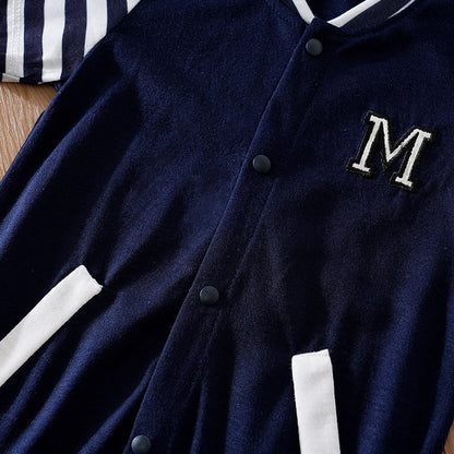 0-18 Baby Jumpsuit Casual Letter Embroidery For Comfortable And Soft Boys And Girls Summer Short Sleeved Newborn Clothes