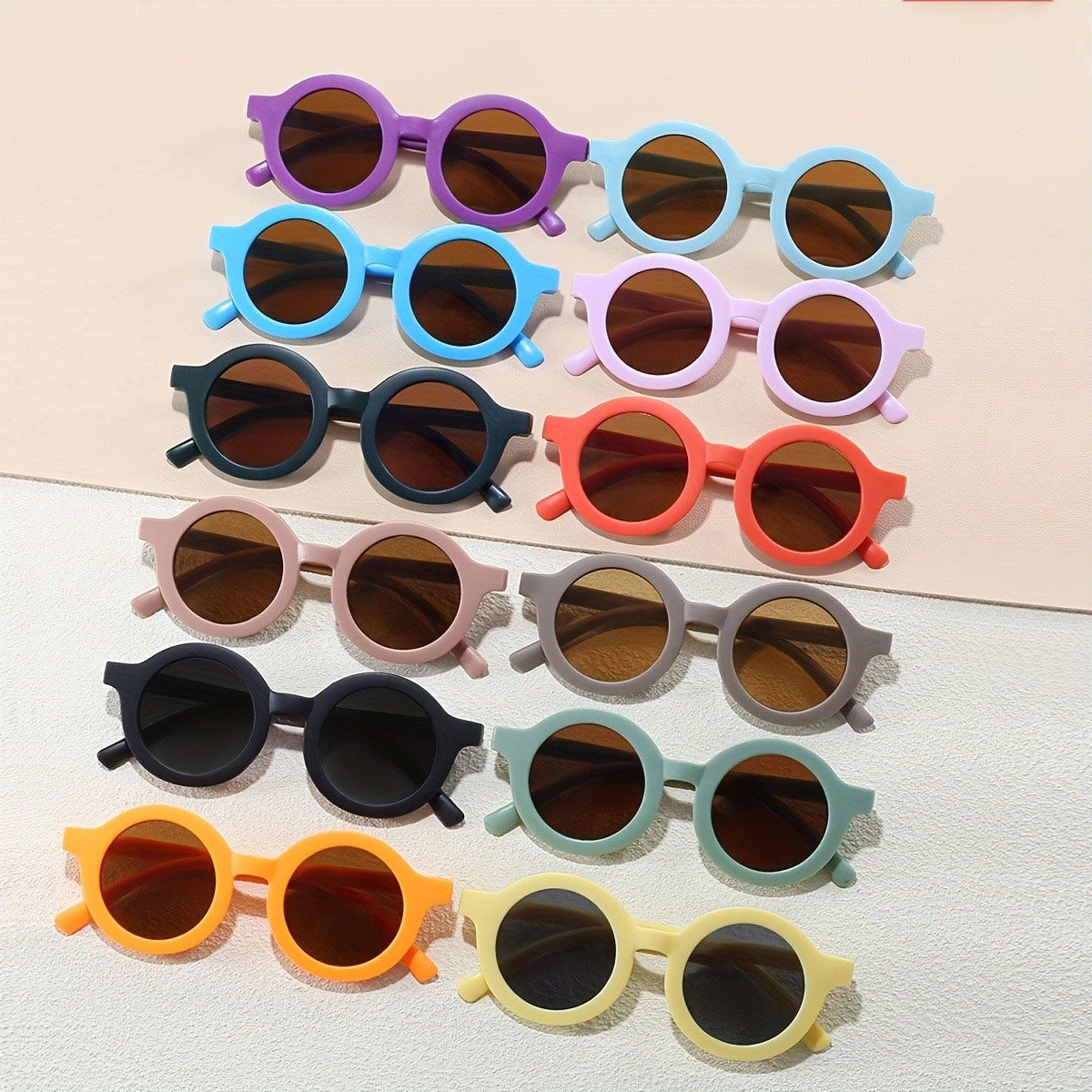 6PCS Round Glasses for Men and Women, Suitable for Travel, Fashionable, Summer Pool, Beach Party.