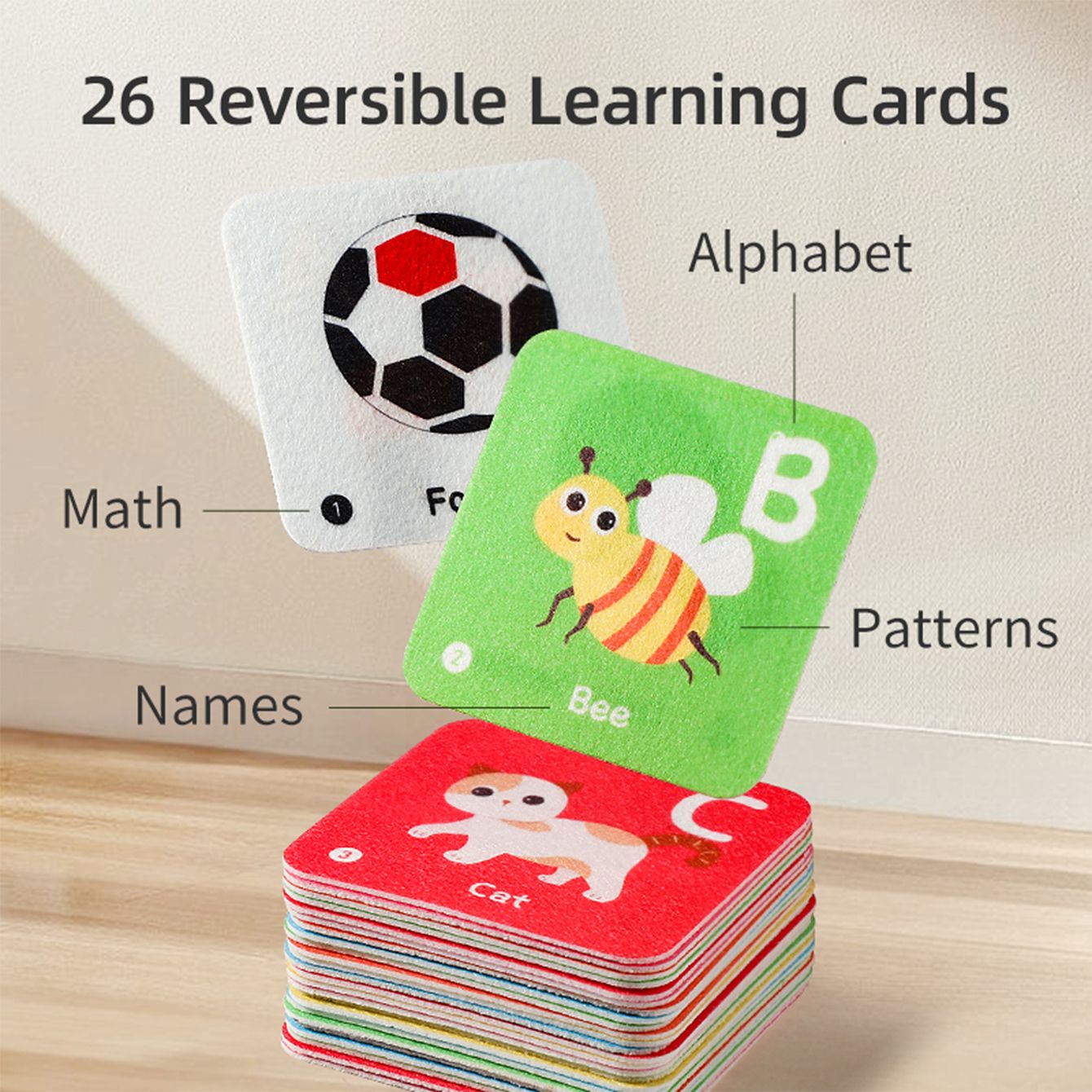 Baby object recognition cards, educational toys, early education and enlightenment