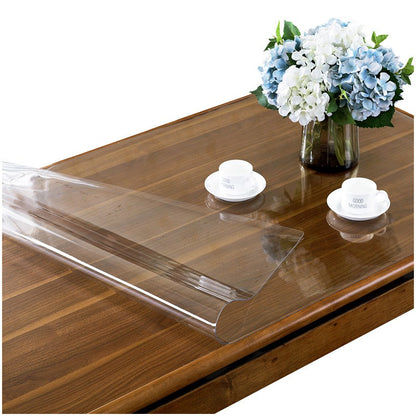 Transparent PVC Tablecloth Waterproof Kitchen Tablecloth Pad Glass Soft Cloth Tableclot Oil-Proof Table Mat Table Cover