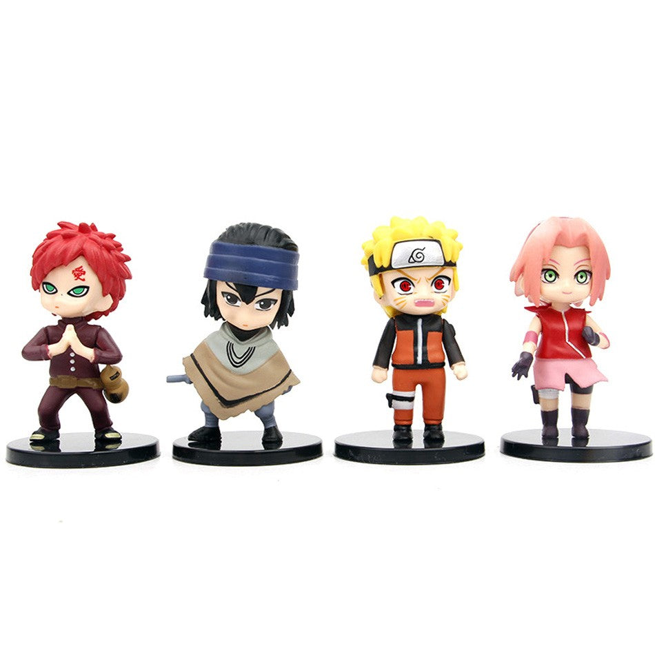 12 pçs/conjunto Anime Naruto Shippuden Hinata Sasuke Itachi Kakashi Gaara figura de anime Q versão PVC figuras brinquedos bonecas presente para crianças