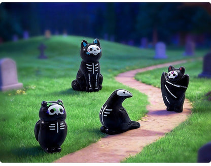10-100pcs Halloween Mini Funny Ghost Owl Bat Figurine Desktop Decoration DIY Accessories Resin Micro Landscape Home Decorations