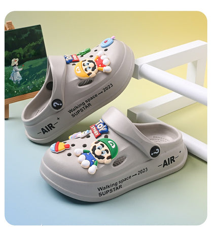 Kids Summer Sandals EVA Design Children Slippers Soft Non Slip Platform Slides Outdoor Garden Shoes High Quality Fashion Shoes