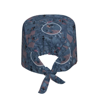 Custom Retro Cartoon Cleaning Working Cap Comfortable  Stitch Ohana Scrub Cap Surgicals Hat Nurse Scrubs Hat For Dentist