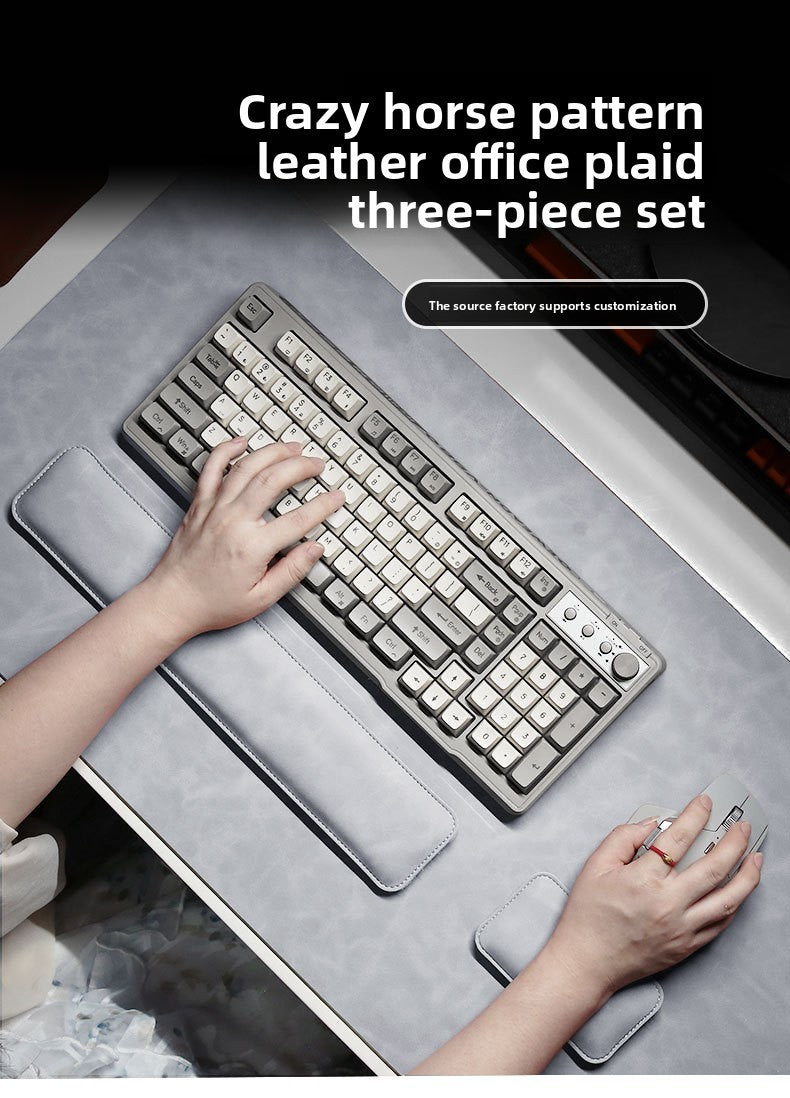 Desk Pad Waterproof PU Mouse Pad Large Mousepad Laptop Non-slip Desk Mat Keyboard Mats Mouse mat mouse wrist guard three pieces