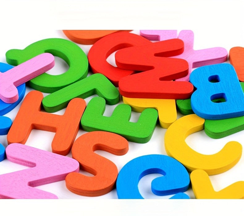 Montessori, Wooden Alphabet Cards, Children's Early Education Fruit Cognitive Cards, Kindergarten Enlightenment Puzzle Block Toy