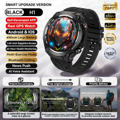2025 New For Xiaomi GPS Sports Smart Watch Men Waterproof Fitness Trackr Bluetooth call 650Mah Battery Smartwatch Woman Bracelet