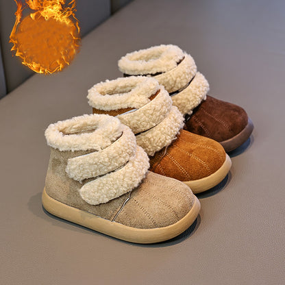 Thick Warm Plush Boots For Children 2025 New Designers Teenager Kid's Padded Boots Outdoor Hiking Boy's Girl's Snow Boots