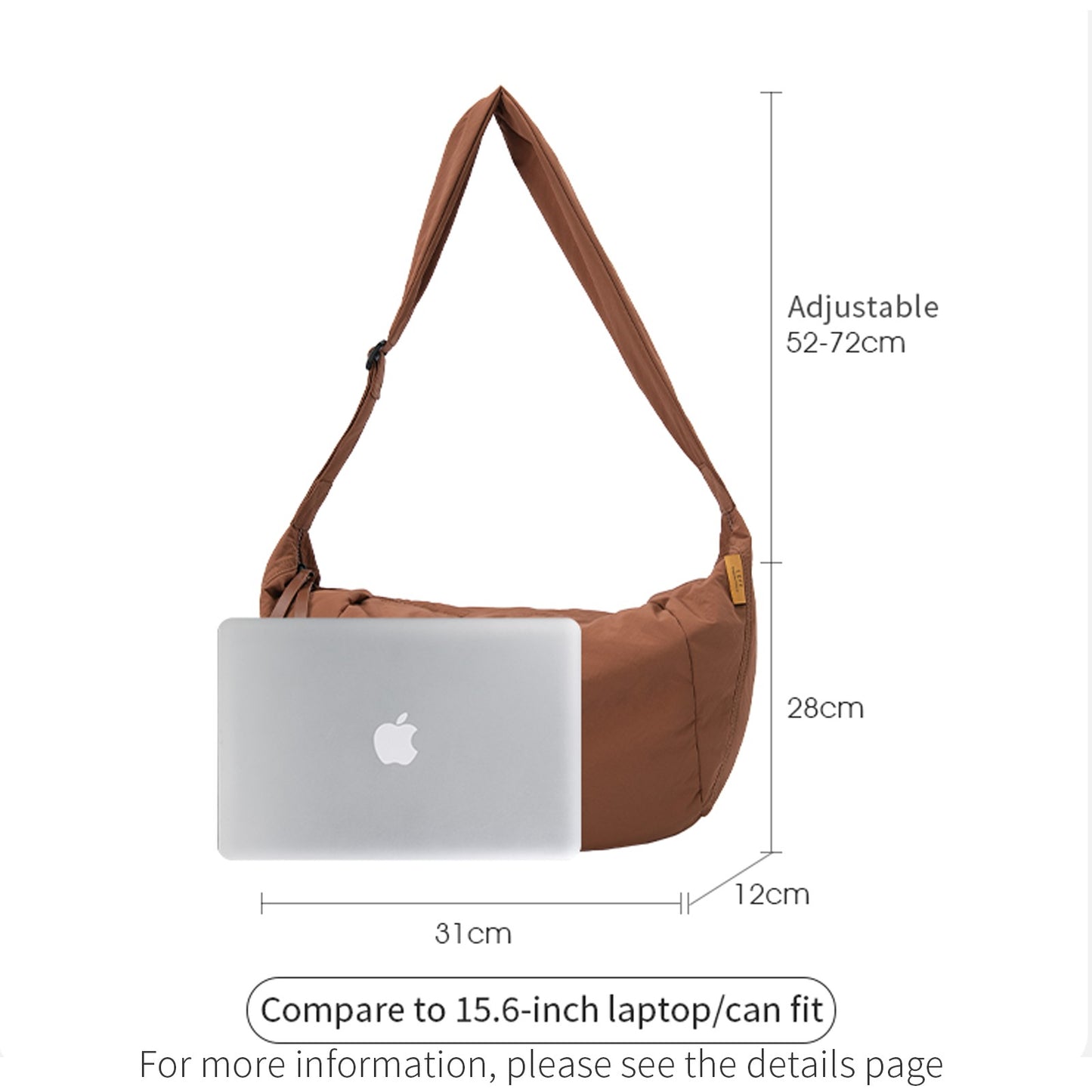 LEFF Simple Women's Crossbody Bag 2025 New Travel Casual Bag Outdoor Waterproof High Quality Shoulder Bag Uinsex Solid Colored