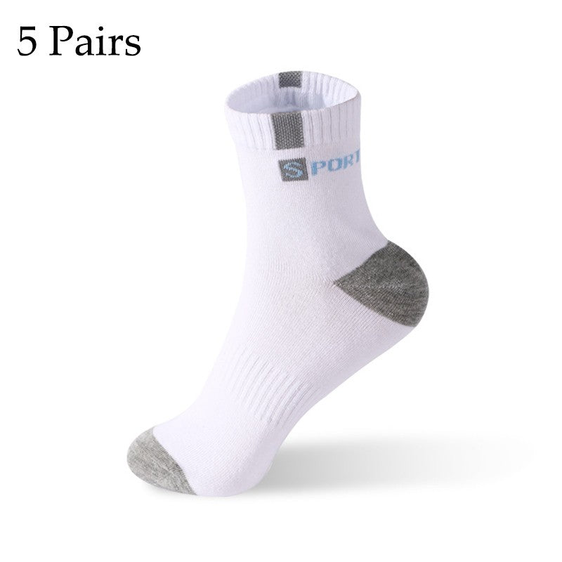 5 Pairs Size 37-43 Men Bamboo Fiber Autumn Winter Men Socks Breathable Cotton Sports Sock Breathable Deodorant Business Socks