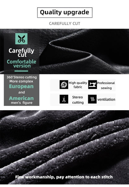 2024 Men Faux Leather Jacket High Quality Casual Zipper Fleece Warm Coats Winter Men Vintage Motorcycle Leather Jacket Men S-4Xl