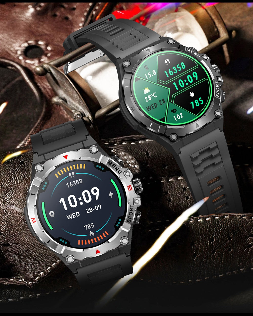 Smartwatch COLMI V76 GPS 2025 Tela AMOLED Ultra 1.43" Bússola e Altímetro Integrados Chamada Bluetooth Smart Watch Bateria 500mAh