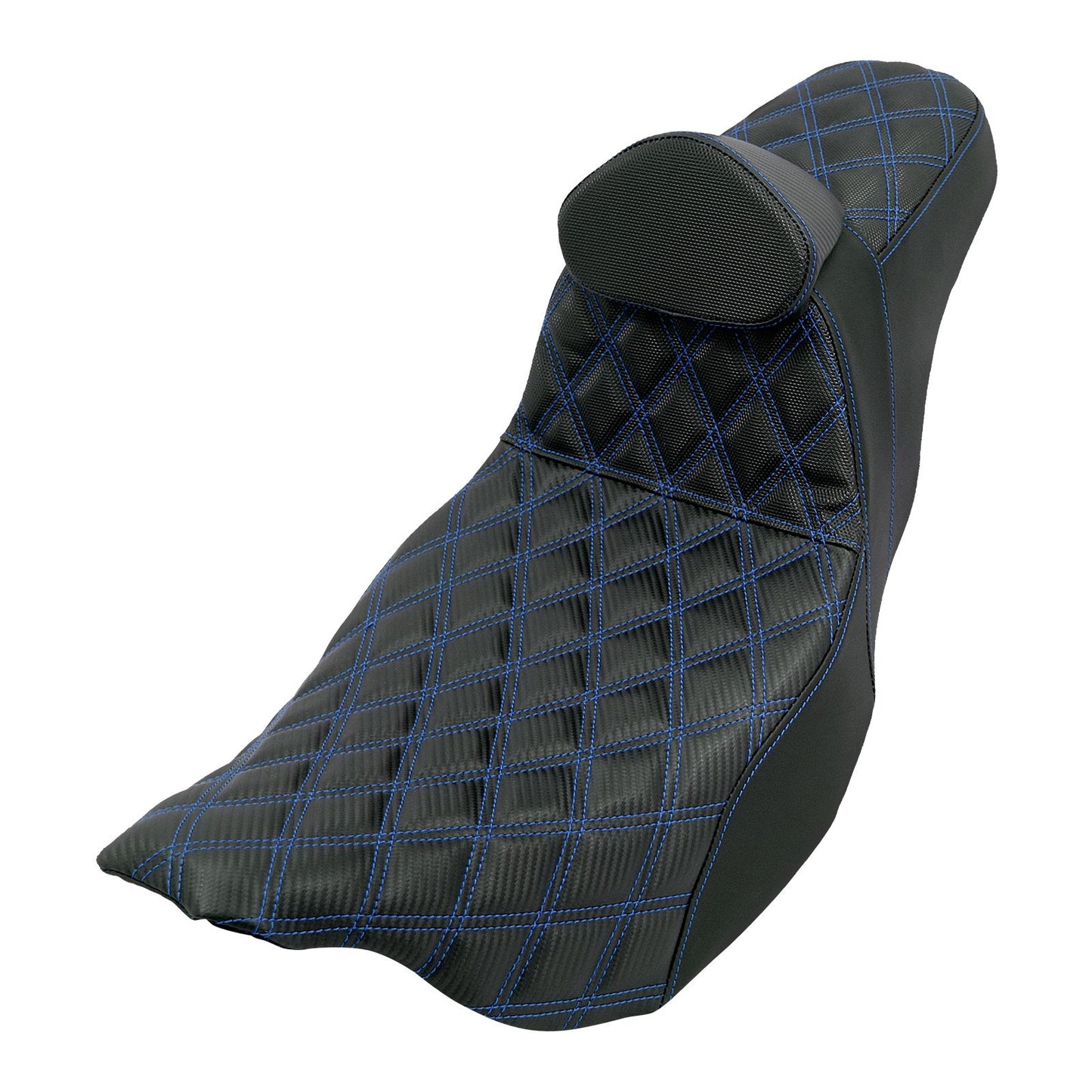Assento de motocicleta para motorista e passageiro com encosto para Harley Touring Street Glide Road King FLHTK 09-2023