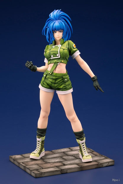?Em Stcgk? Original Kotobukiya SNK Série Garota Bonita THE KING OF FIGHTERS '97 Leona Heidern Modelo Estátua Brinquedo