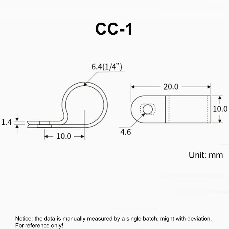 100pcs Black P Style Mounting Cable Clamp Plastic Nylon Isolation Screw Fixed Wire Holder Cable Clips Manager 3.0-18mm Diameter