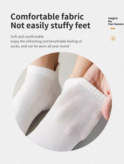 5 Pairs Men Bright Colored Ankle Socks Breathability Fashionable Casual Street Style Deodorizing Invisible Travel Running Socks