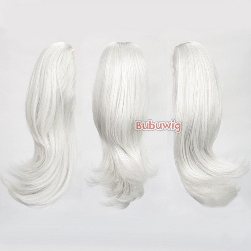 Bubuwig Cabelo Sintético 22 Cores 30cm Curto Liso Rabo de Cavalo Único Moda Anime Preto Vermelho Azul Perucas Cosplay Resistente ao Calor