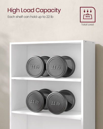 VASAGLE CUSTOS Collection - Bookshelf, 3-Tier Bookcase, Book Shelf, Open Storage Shelf, 9.4 x 23.6 x 32 Inches, for Living Room