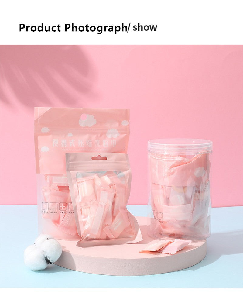 Bathroom Compressed Towel Disposable Capsules Towels Magic Face Care Tablet Non Woven Travel Portable Cloth Wipes Paper Tissue