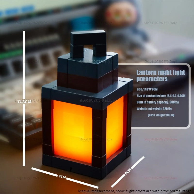 16 Color Wall Mounted Night Light with Remote Rechargeable LED Bedside Lantern Pixel Lantern Mood Light for Kids Bedroom Living