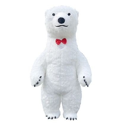 Giant inflatable cartoon doll costume, polar bear inflatable costume, funny street mascot, Halloween party, commercial role-play