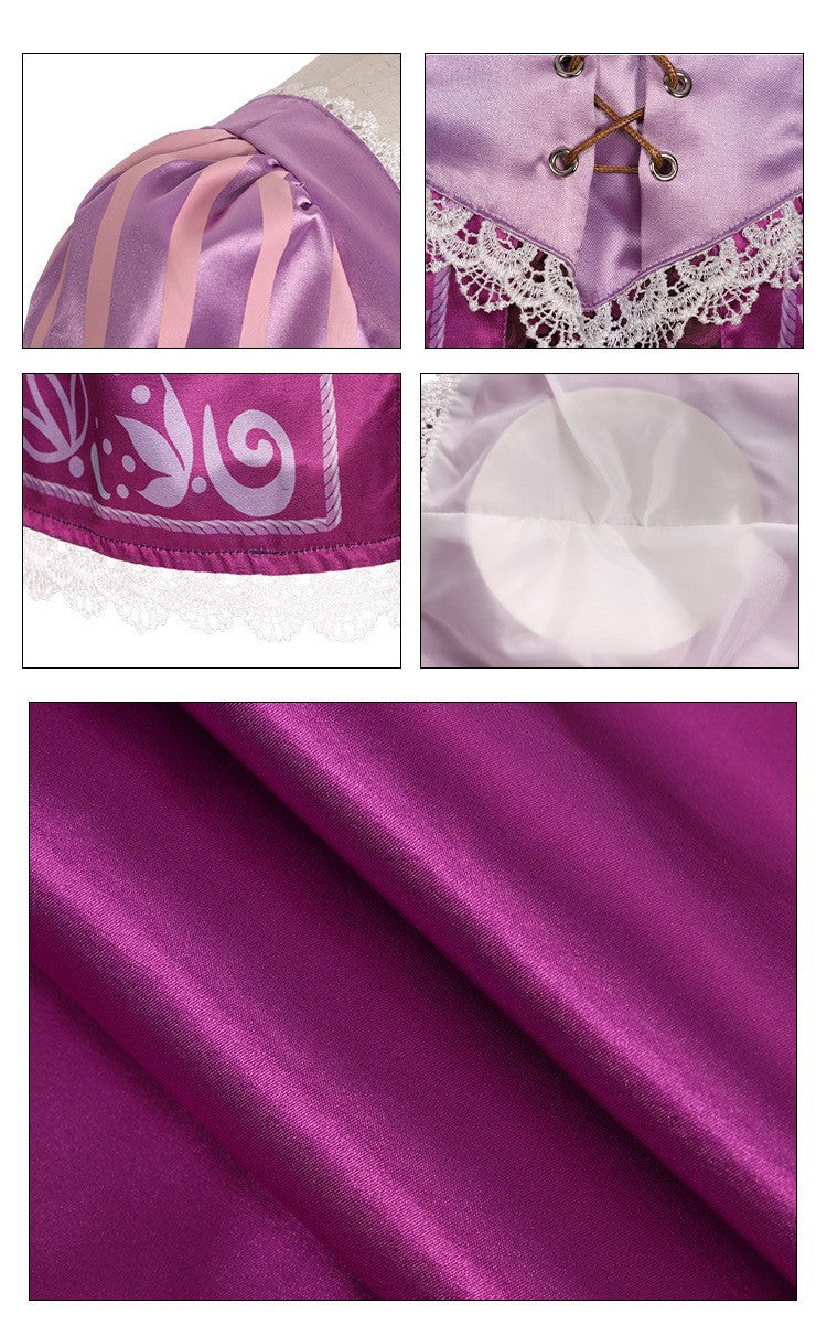 Tangled Couple Cosplay Costume Rapunzel Long Gown Flynn Rider Prince Outfit Full Set Halloween Stage Performance Wear