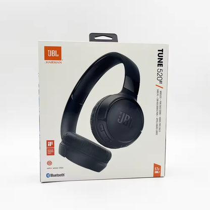 Fone de ouvido JBL Tune 520BT T520BT 100% Original sem fio Bluetooth 5.3 com conexão multiponto e suporte para Siri e Google Assistant