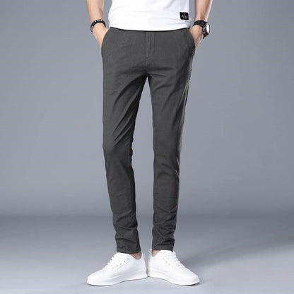 Khaki Casual Cotton Chino Pants Men Straight Leg Trousers Youth Active Sle mid Waist Long Summer Faion Thin Material