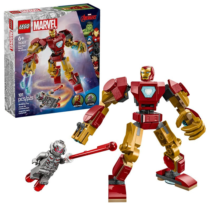 LEGO Marvel Série 76307 Homem de Ferro Mech Wars Ultron Blocos de Montar Quebra-Cabeça de Montagem Brinquedo Presente para Meninos