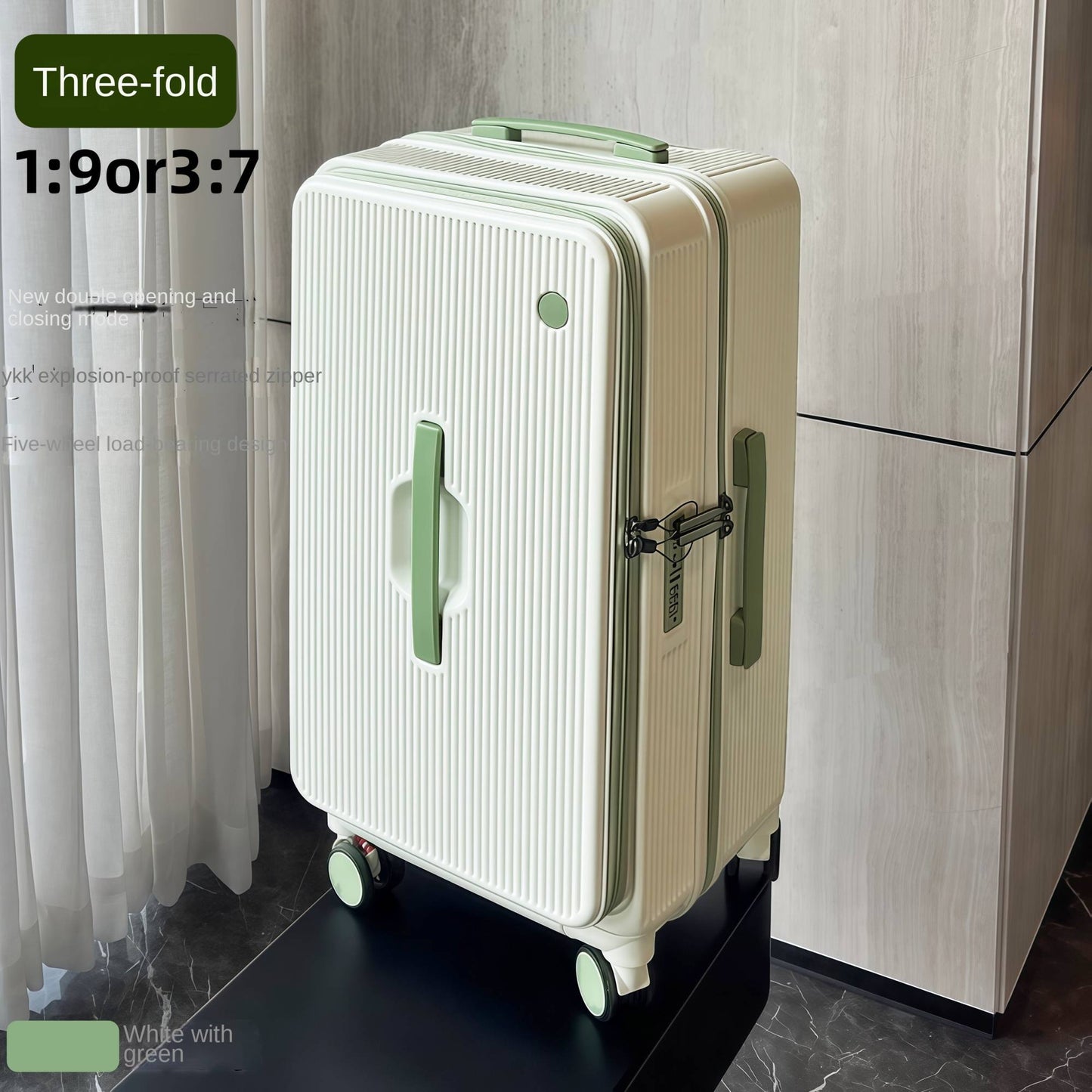 Nova Mala de Viagem com Abertura Lateral Grande Capacidade Bagagem 5 Rodas Antidesmoronamento Trolley Case 20 Polegadas Mala de Mão PC