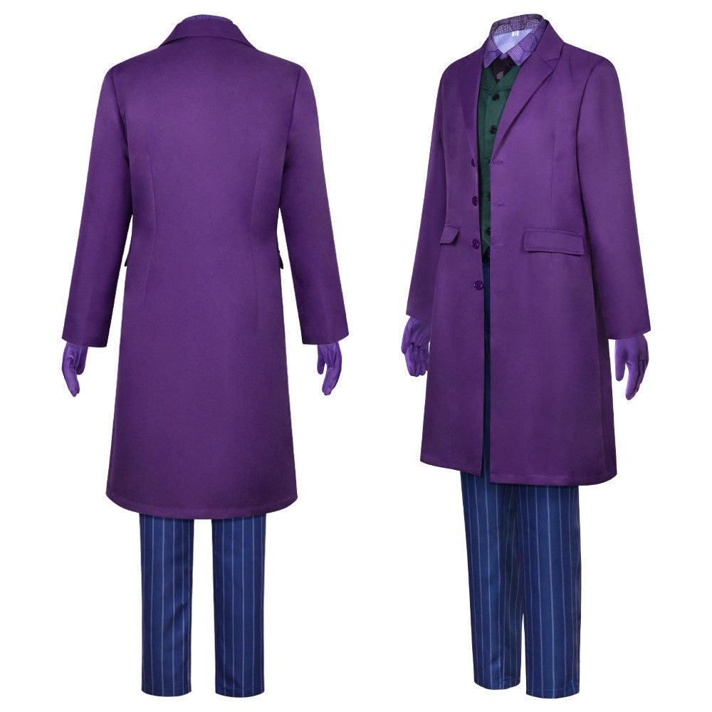 Men Clown Cosplay Costume Clown full set Coat Shirt Vest wig Tie Suit Outfits for Male Halloween Costumes