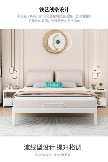 Bedroom Minimalist Bed Frame King Size Metal Hotel Double Bed Frame Modern Lounge Cama Matrimonio Multifuncional Furniture