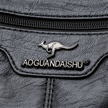 Soft Leather Women Bag Branded Designer Ladies Handbag Purses 2023 Luxury Female Shoulder Bag Large Capacity Crossbody Bags Sac