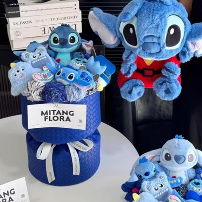 Buquê de Bonecas Criativas Lilo & Stitch da Disney, Presentes de Dia dos Namorados para Amigas com Presentes de Aniversário Lindo.