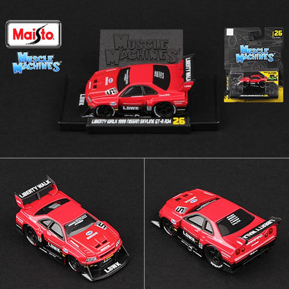 Conjunto de veículos Maisto 1:64 Ferrari Ford Chevrolet Shelby Buick Toyota Audi Nissan Muscle, série de modelos de carros em miniatura Die Cast
