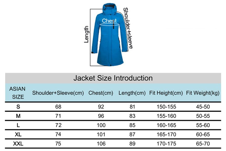 Women's Hiking Jacket Long Soft Shell Fleece Outdoor Windbreaker Camping Trekking Climbing Female Coats Winter