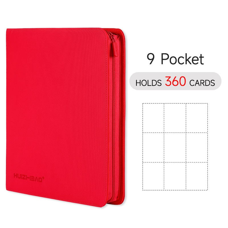 Fichário de Cartões com Zíper, 9/12 Bolsos, Álbum de cards de troca, Página de carregamento lateral durável para mtg tcg para pokemon para yugioh para futebol
