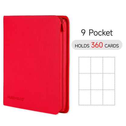 Fichário de Cartões com Zíper, 9/12 Bolsos, Álbum de cards de troca, Página de carregamento lateral durável para mtg tcg para pokemon para yugioh para futebol