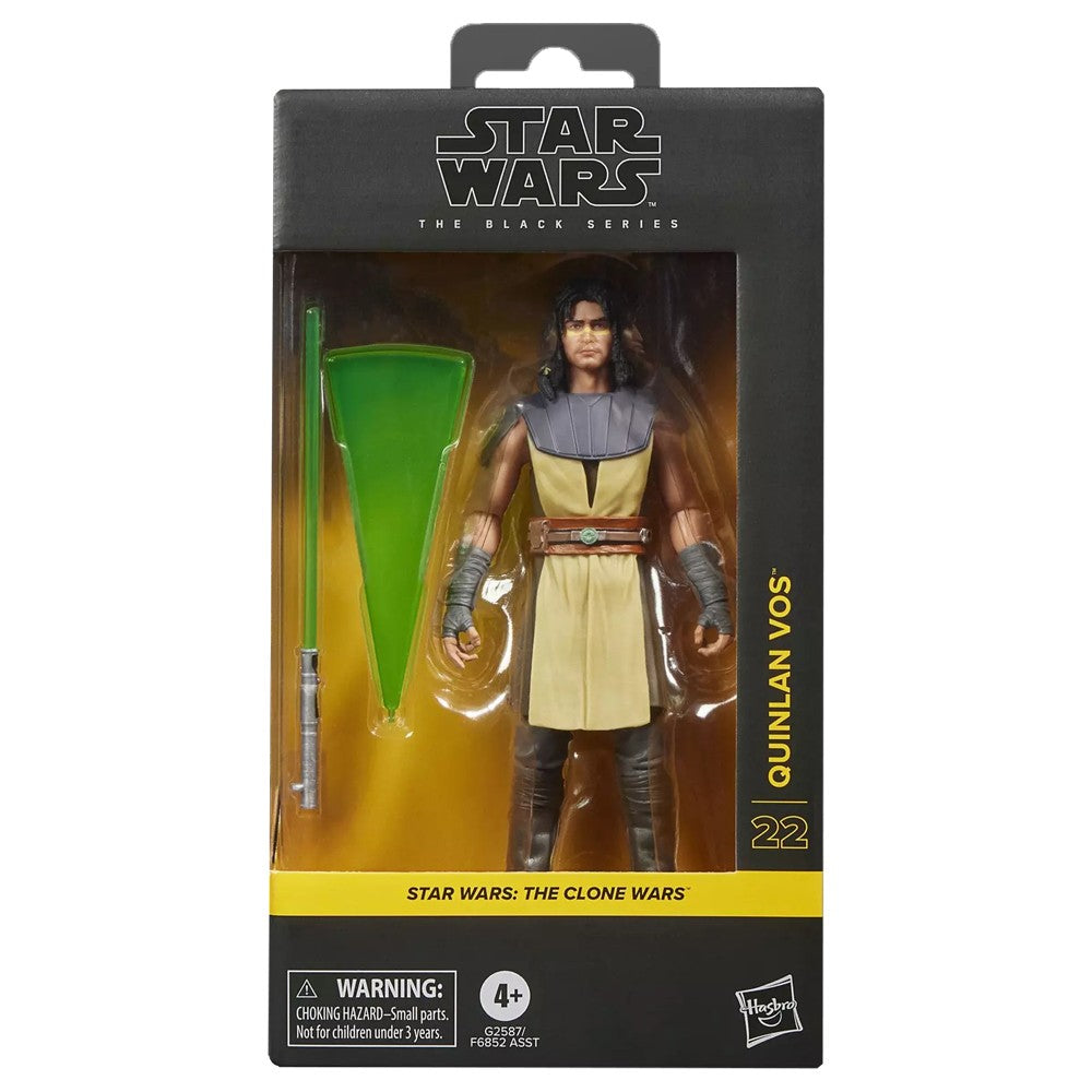 [Em estoque] Hasbro STAR WARS The Black Series Quinlan Vos (The Clone Wars) Boneco de Ação de 6 polegadas Coleção de Modelos Presente Brinquedos