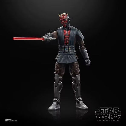 Star Wars The Black Series Darth Maul Figura de Ação - Brinquedo Colecionável Modelo The Clone Wars para Crianças e Presentes de Hobby