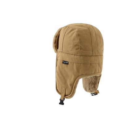 Chapéu Ushanka Feminino Coreano Simples Letras Quente À Prova De Frio Para Andar No Inverno Amantes Selvagens Protetores De Orelha Masculino