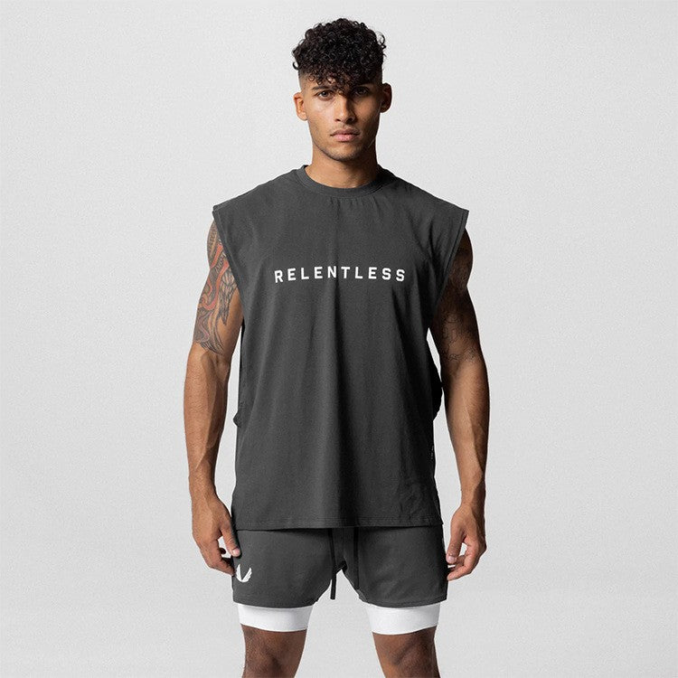 Men's Summer Cotton Casual Tank Top Gym Fitness Clothing Sleeveless Shirt Bodybuilding Running Singlet Undershirt Workout Vest