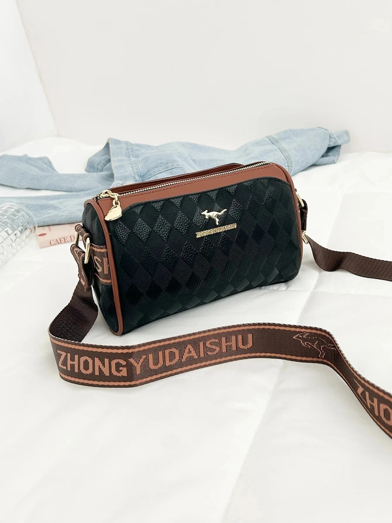 New Luxury High Quality Women Messenger Bag Famous Designer Lady Shoulder Bags Fashionable Checkered Trendy Crossbody Sac A Main