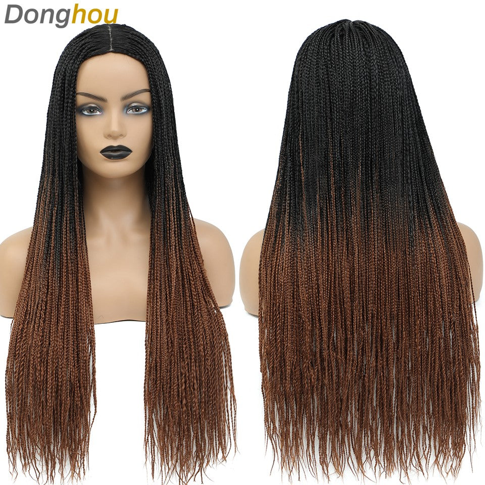 Long Straight Box Braided Wigs 26'' Good Quality Synthetic Twist Braids Wigs Perruque Tresses Africaines Femmes Solde Easy Wear