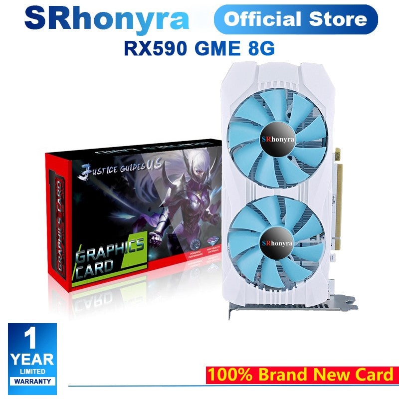 SRhonyra RX 580 590 GME GTX 1660 Super 1660 Ti 1050 Ti Gaming Graphics Card 8/6/4GB GDDR5/6 GPU for PC Desktop Computer