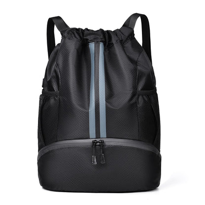 [Mochila Esportiva de Yoga e Fitness] Mochila Esportiva com Cordão de Grande Capacidade - Bolsa de Basquete e Futebol para Esportes ao Ar Livre
