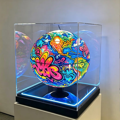 Custom 3D Hologram Spinning Sphere LED Display 360° Rotating Led Lightbox Advertising Light Box for Business Shop Showroom Bar