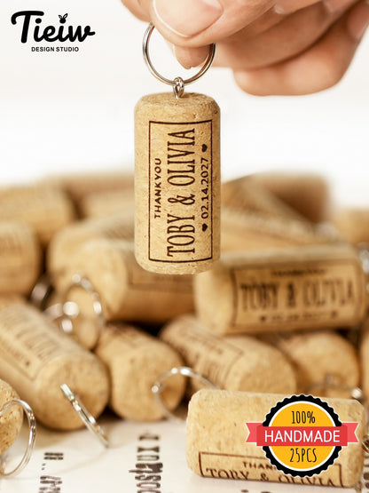 Custom Wine Cork Keychain,Handmade Wine Enthusiast Gift,Personalized Key Holder,Wedding Favor,Unique Souvenir,Eco-Friendly Gift
