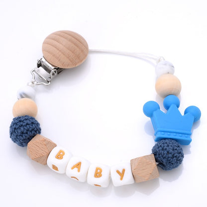 New 5 Colors Baby Teether Handmade Making Pacifier Clips  Holder Chains Silicone Pacifier Chain Clip Baby Teething Chain