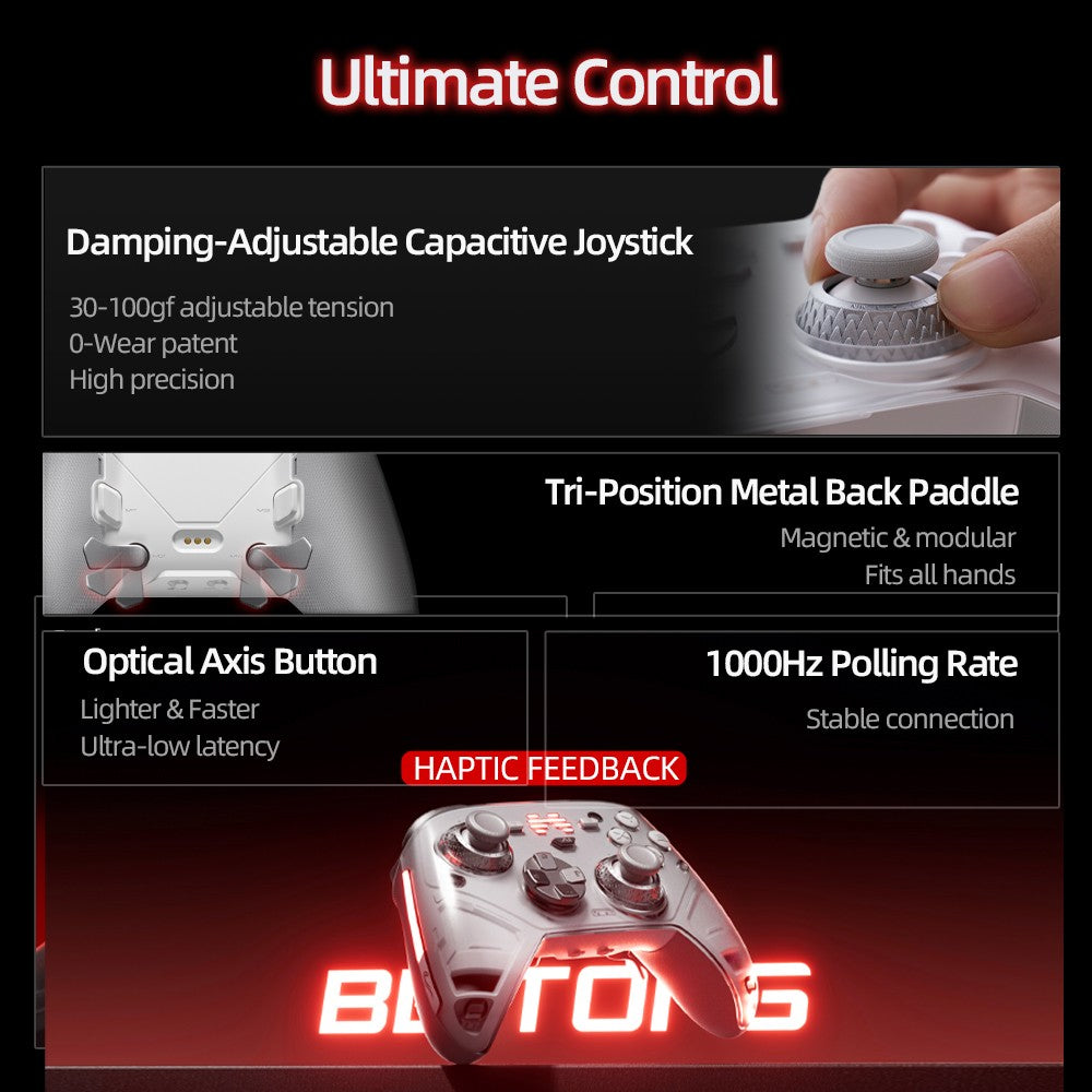 Beitong Kunpeng 70 Elite: AI-Enhanced Wireless Controller with Adaptive Triggers for Switch 2, PC, Mobile & Teams